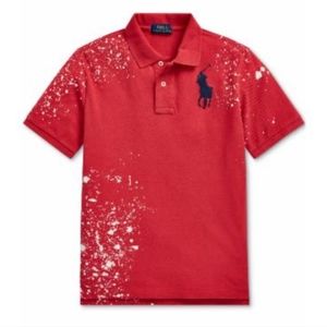 Polo Ralph Lauren Distressed Cotton Mesh Polo Shirt (XL-18/20)